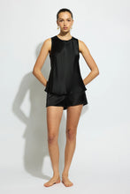 Load image into Gallery viewer, SILK SINGLET BLACK
